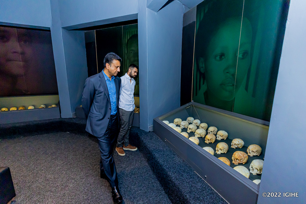 Sarit Raja-Shah toured different sections of the memorial. 