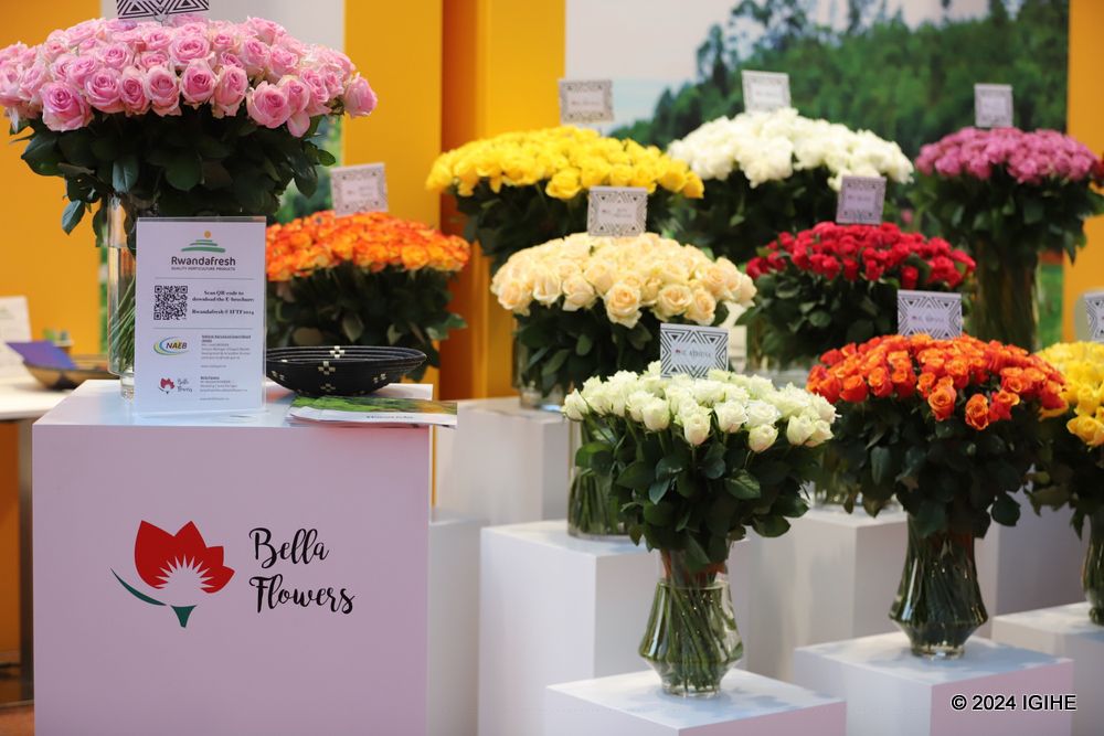 Rwanda’s delegation howcased premium flowers under the Rwanda Fresh brand.
