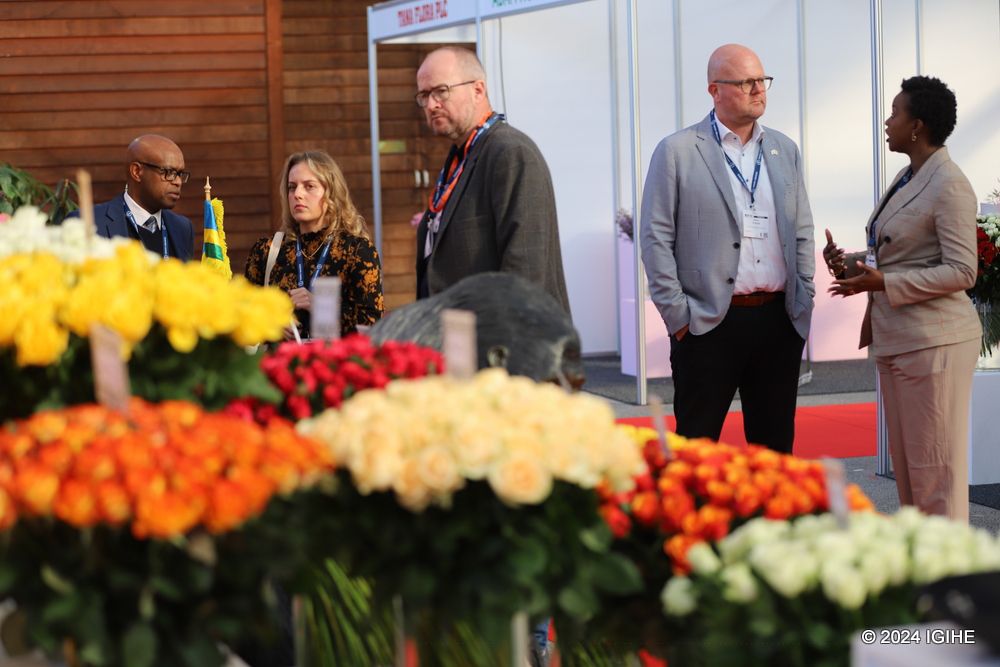 Rwandan flowers received considerable attention throughout the event, with particular interest on the final day.