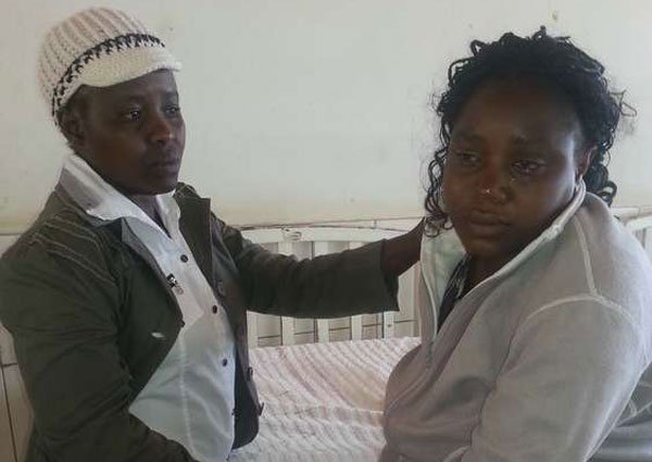 Charity Wanjiku (right) lost her child in Nyeri Provincial General Hospital after she gave birth while standing. She claimed that nurses ignored her plea for help. As she stood up, desperate and in pain, her baby fell headlong and died.