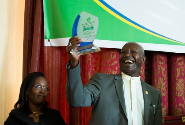 Bishop Gasatura Nathan Kamusiime the outgoing RISD Chairman of Board