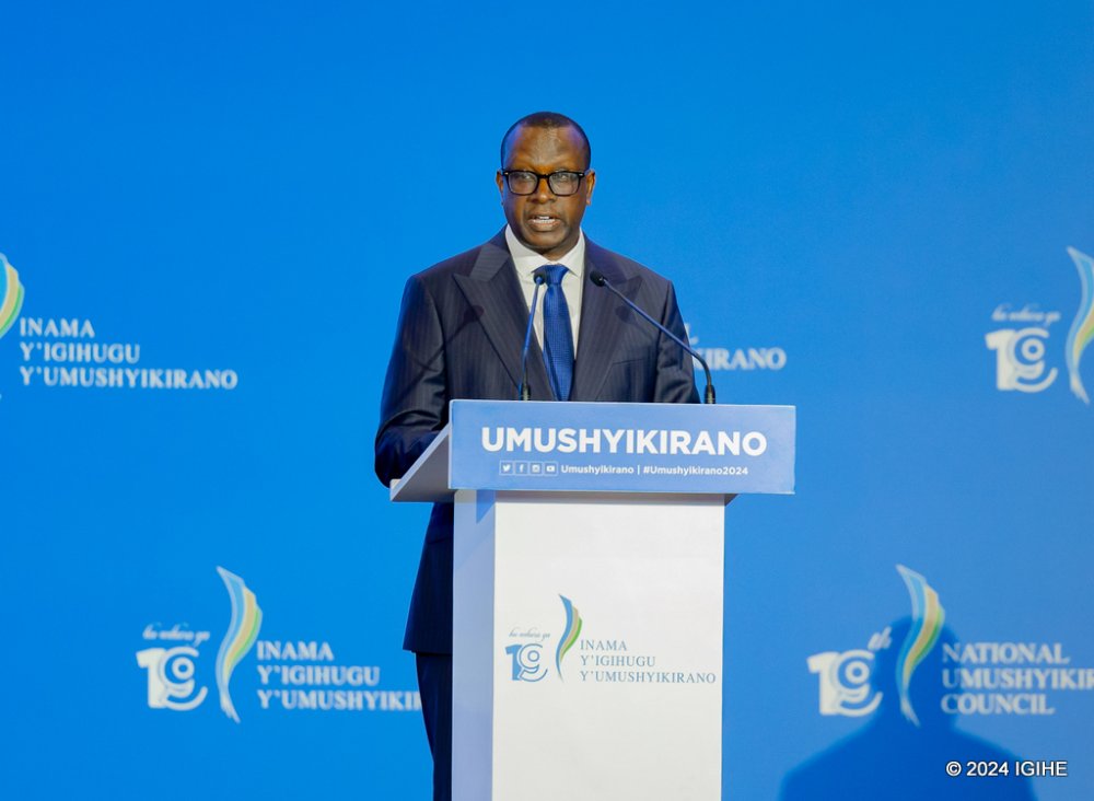 The Minister of National Unity and Civic Engagement, Dr. Jean Damascène Bizimana. 