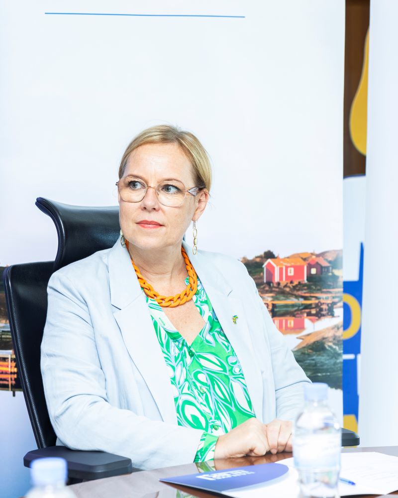 Martina Fors Mohlin, Head of Development Cooperation at the Embassy of Sweden.