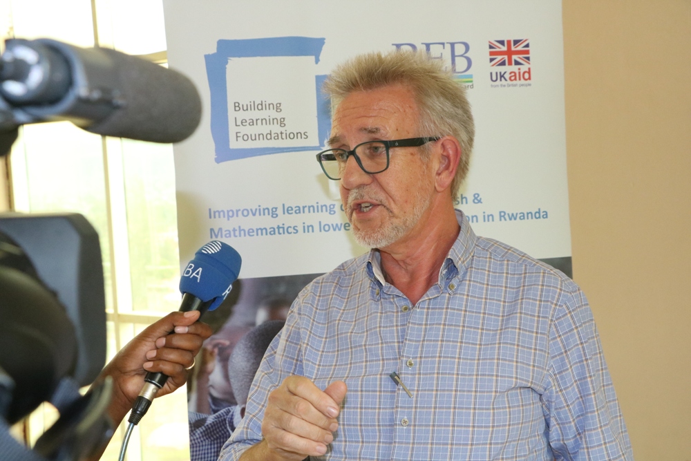 BLF Team Leader Anders Lonnqvist address media in Kigali, Thursday.