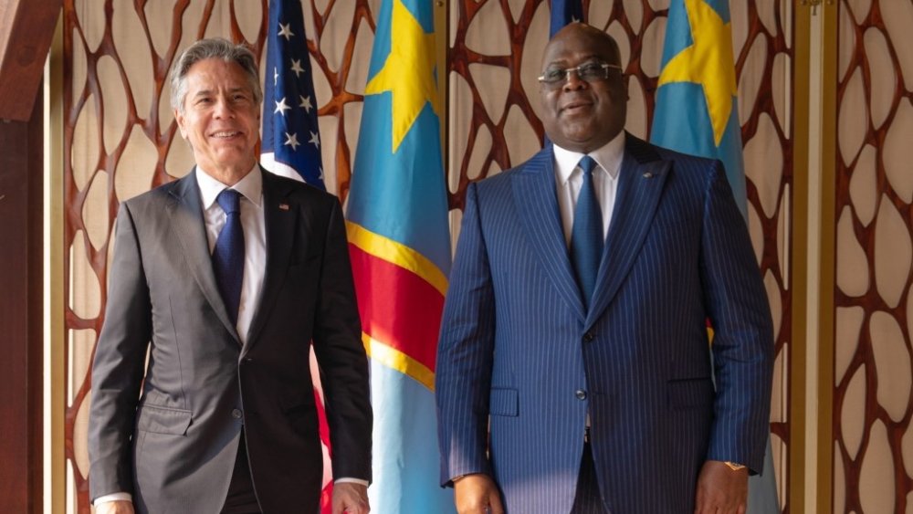 US State Secretary Antony Blinken with Tshisekedi