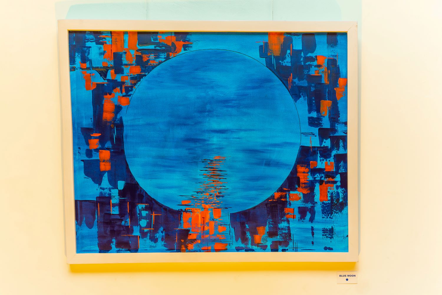 Blue Moon artwork on display at Mundi Centre in Kicukiro.