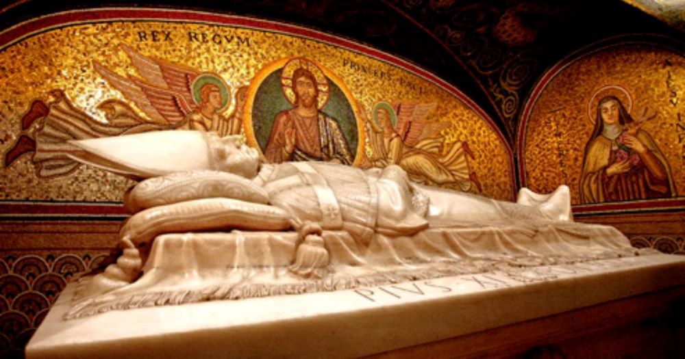 According to Christian tradition, St. Peter was crucified upside down and buried near his execution site, now part of the Vatican Necropolis.