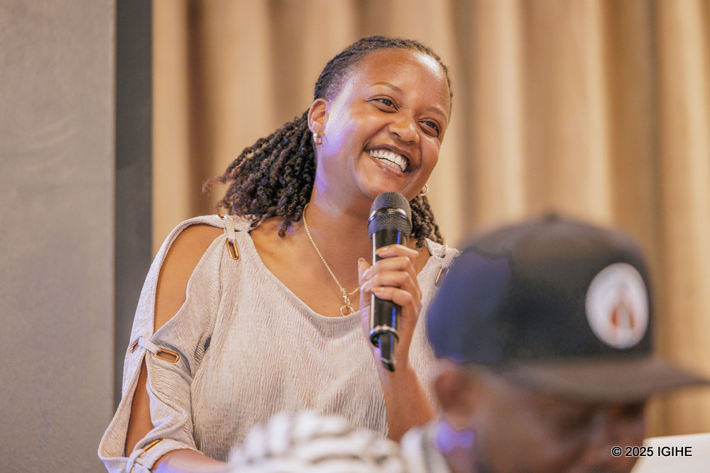 Erica Kabanda, who hosted the discussion, introduced Boukuru as the 'Brand Ambassador' of the Women in Leadership Summit and Awards.
