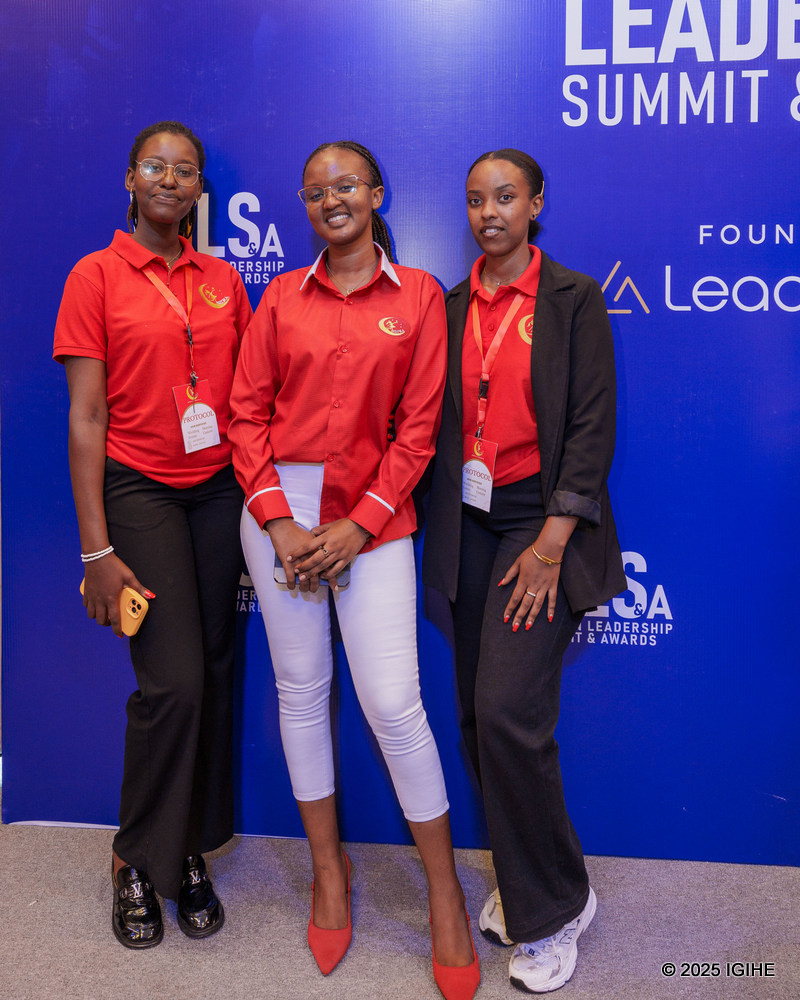 The Inzora Service and Protocol team, founded by Tumukunde Nadine, known as Djadja [in the middle], welcomed the attendees at the event where Boukuru was introduced as the Brand Ambassador for the WILS Awards 2025.