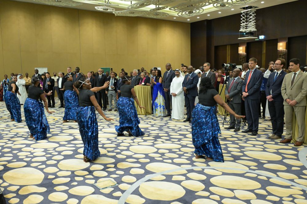 Dubai-based Uruyange troupe entertained the audience with Rwandan cultural dance.