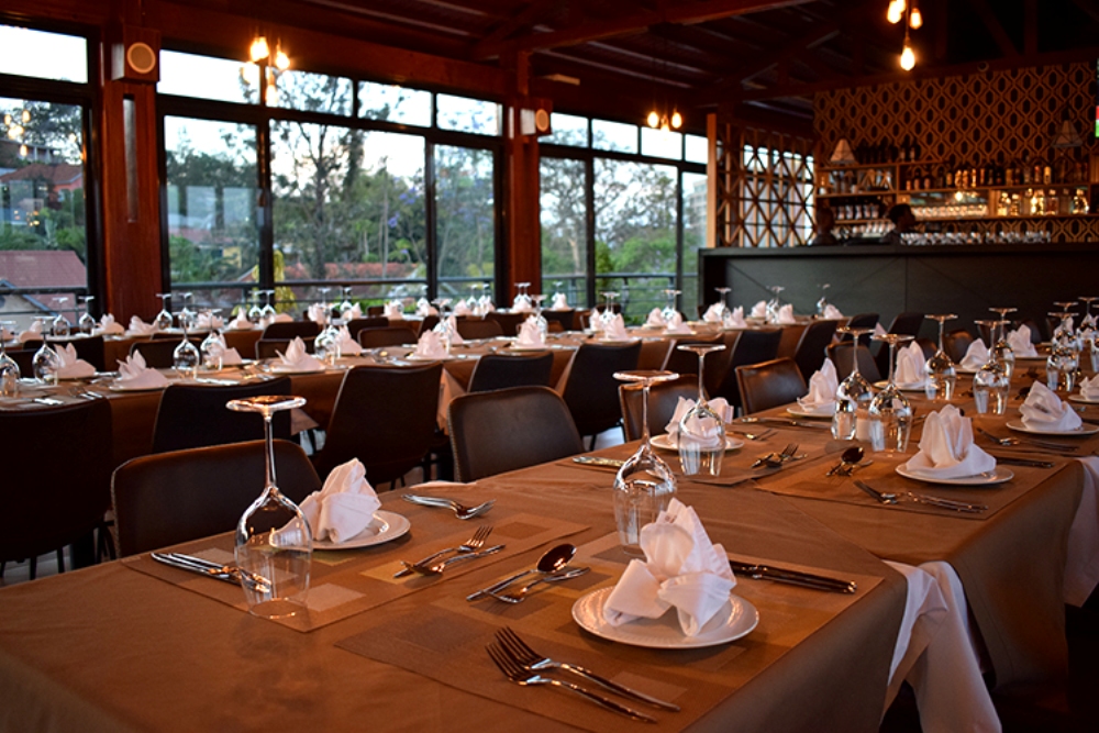 The hotel's dining room is meticulously designed to leave customers with an indelible memory.