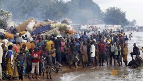 Burundian refugees arriving in Tanzania lasy year. (File photo) Burundian refugees arriving in Tanzania lasy year.