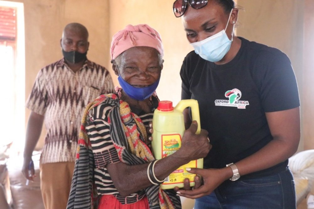 Beneficiaries were delighted with donations.