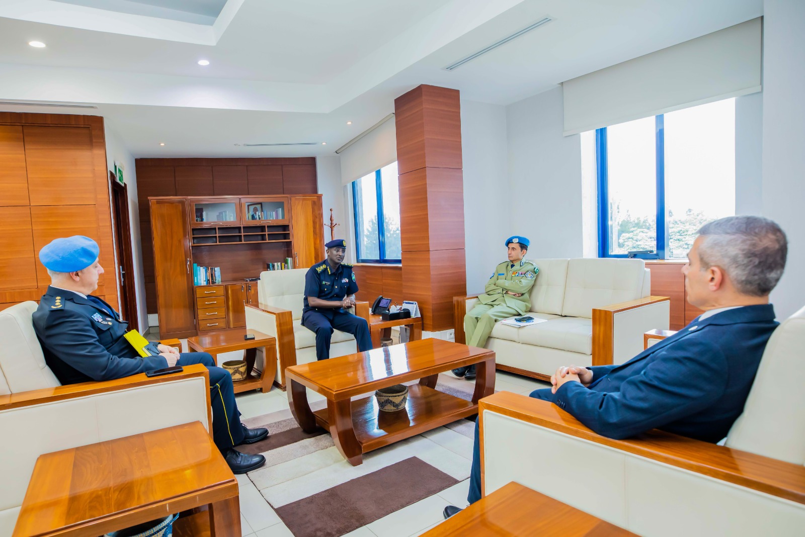 IGP Namuhoranye, during the meeting, thanked Police Commissioner Shahkar for visiting Rwanda to exchange ideas and share experiences on peace support operations.