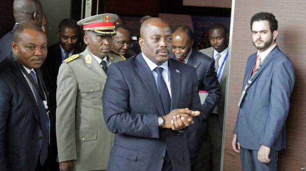 Democratic Republic of Congo President Joseph Kabila arrives for an African leaders' meeting to discuss the political crisis his country, in Luanda, Angola, Oct. 26, 2016. Tensions in the DRC are running high after a controversial deal extended Kabila's term in office by nearly a year and a half.