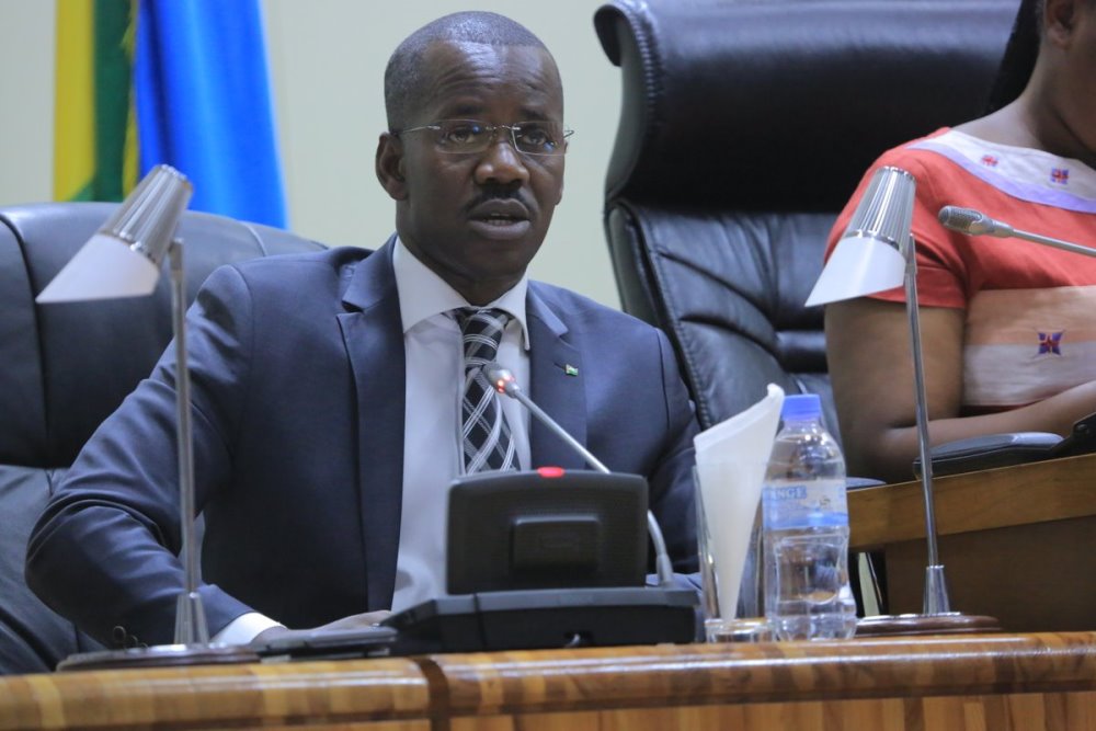 The Minister of State for Constitutional and Legal Affairs in the Ministry of Justice, Evode Uwizeyimana.