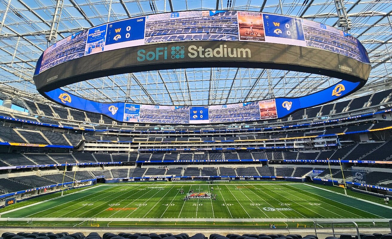 SoFi Stadium has a seating capacity of 70,000 and the ability to expand to 100,000 for major events.
