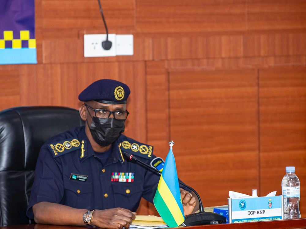 IGP Dan Munyuza during the bilateral meeting.  