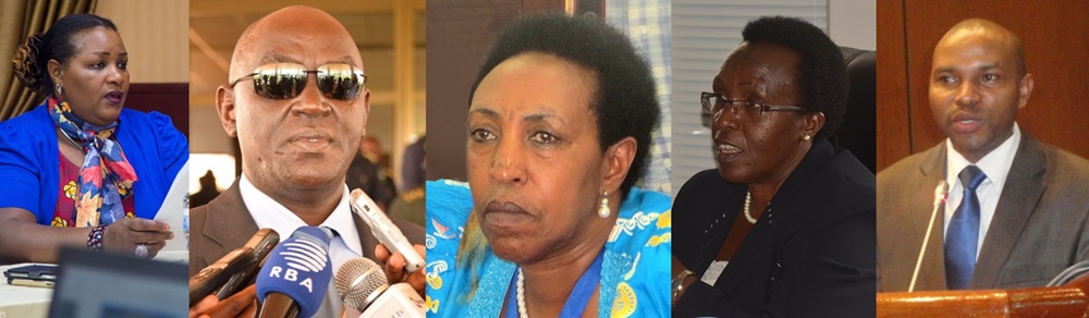 From left: MP Valerie Nyirahabineza, James Ndahiro, Patricia Hajabakiga, Odette Nyiramilimo and Straton Ndikuryayo having served two terms in EALA. 