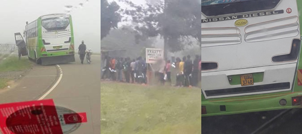 The bus that was carrying RNC recruits had Uganda's plate number