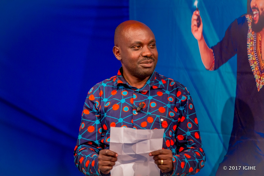 One of the lucky winners; Baziramwabo Jean Claude from Musanze won a million of Rwandan Francs in "Bigereho Na BK"