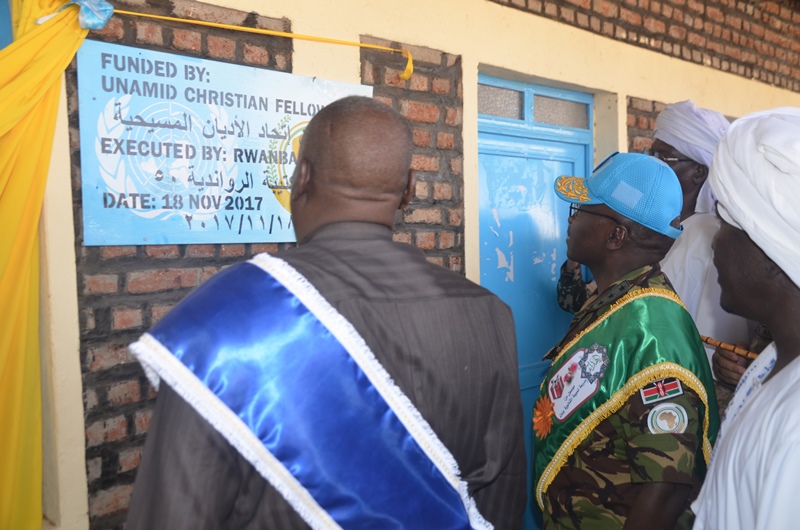 The school construction was sponsored by UNAMID Christian Followership (UCF) and implemented by Rwanda Peacekeepers (RWANBATT50) deployed in Sector North Darfur