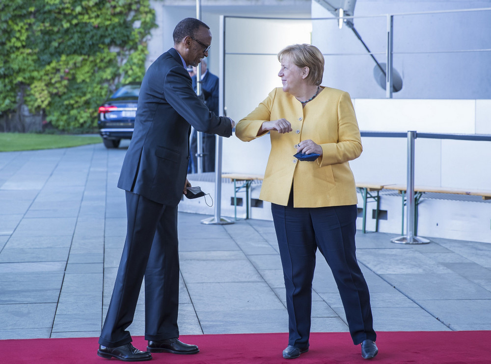 The Chancellor of Germany, Angela Merkel has welcomed President Paul Kagame.