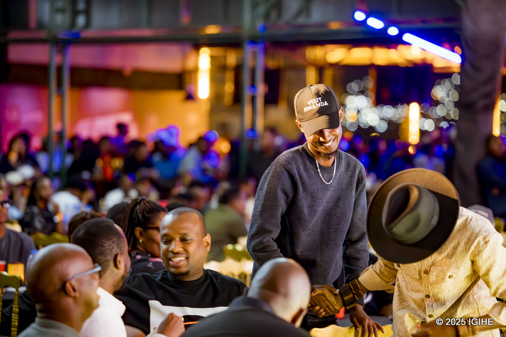Clapton Kibonge, a comedian, was one of the stars enjoying the show.