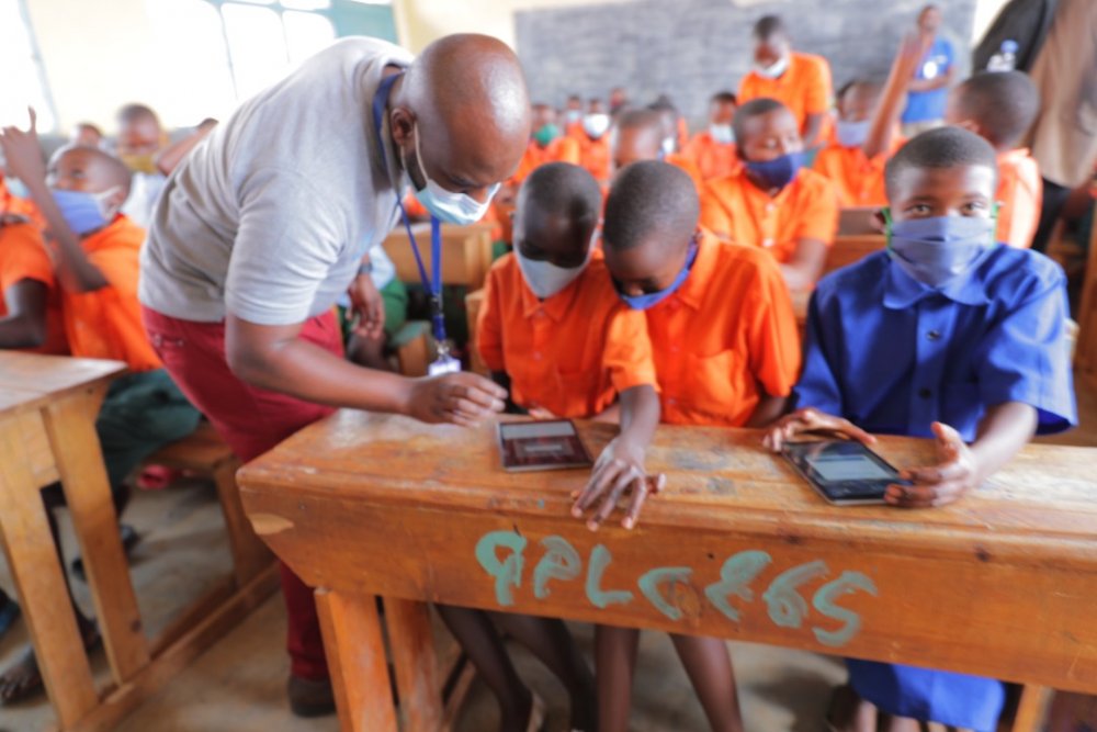 The smart devices were donated with a view to enhance access to equitable quality education in refugee and host community schools.