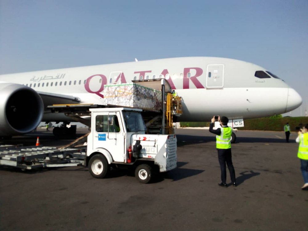 The vaccines arrived at Kigali International Airport in the morning of Thursday 19th August 2021 onboard Qatar Airways. 