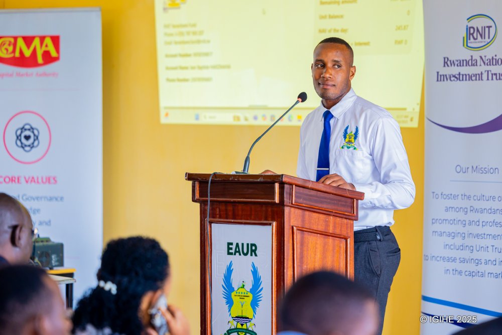David Mugabo, a Business Administration student, said EAUR students appreciated how CMA showed them they can become investors with the limited resources they have.
