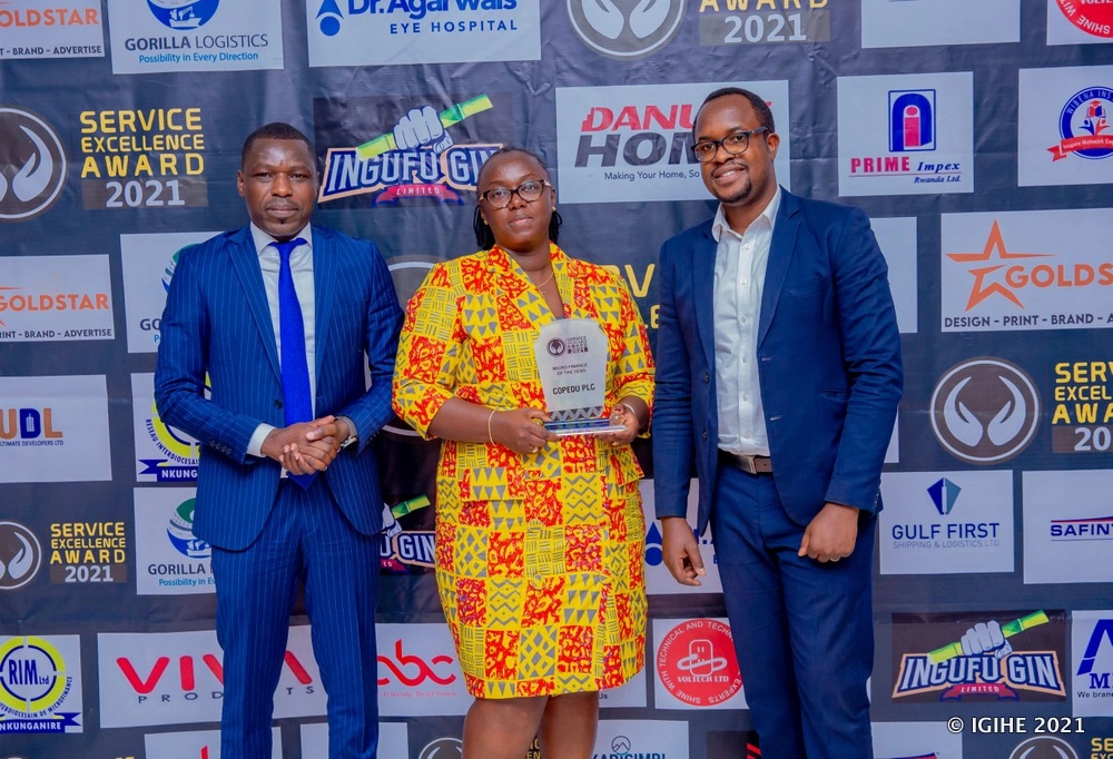 Representatives of COPEDU Plc management after receiving the award.  