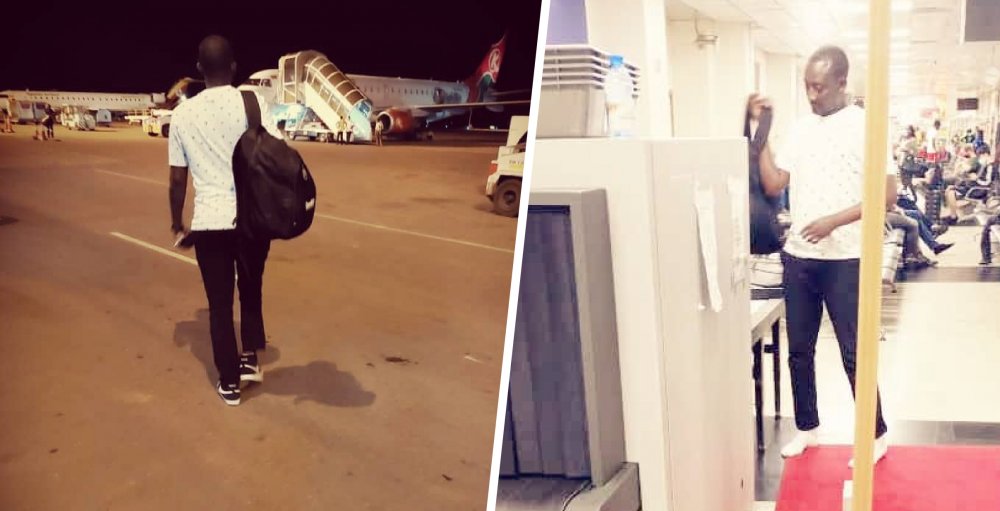lt Gen Muhoozi has posted photos of Mukombozi exiting Uganda.