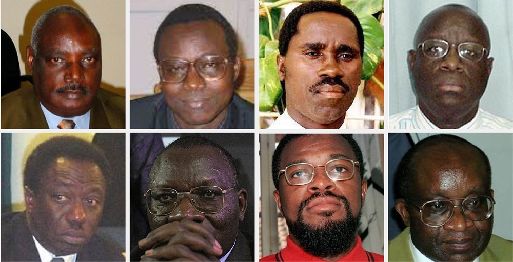 From top left; Protais Zigiranyirazo, Mugiraneza Prosper, Lt Col Muvunyi Tharcisse and Maj. Nzuwonemeye François Xavier. From bottom left; Col Alphonse Nteziryayo, Col Anatole Nsengiyumva, Captain Innocent Sagahutu and André Ntagerura.