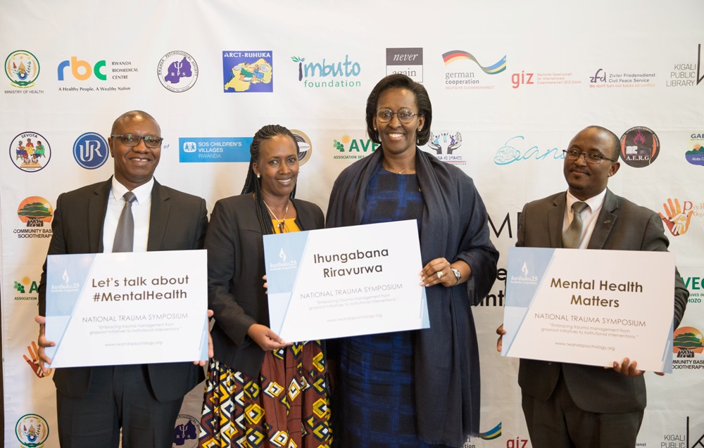 The call was made yesterday as the First Lady officiated the opening of a two-day National Trauma Symposium that brings together organizations and individuals working in the field of mental health in Kigali