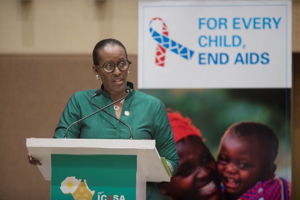 The First Lady Madam Jeannette Kagame has reminded the youth of the role they have to play in fighting against the HIV epidemic