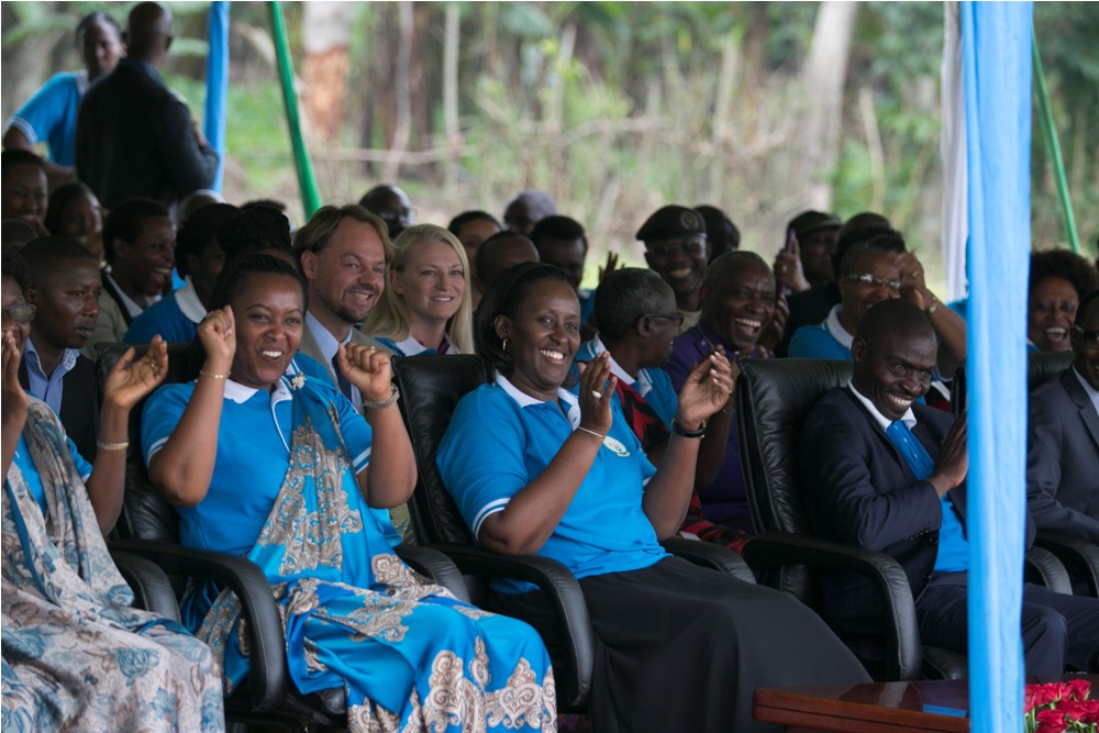 Madam Jeannette Kagame during the celebration of Women Day yesterday in Nyabihu district. 