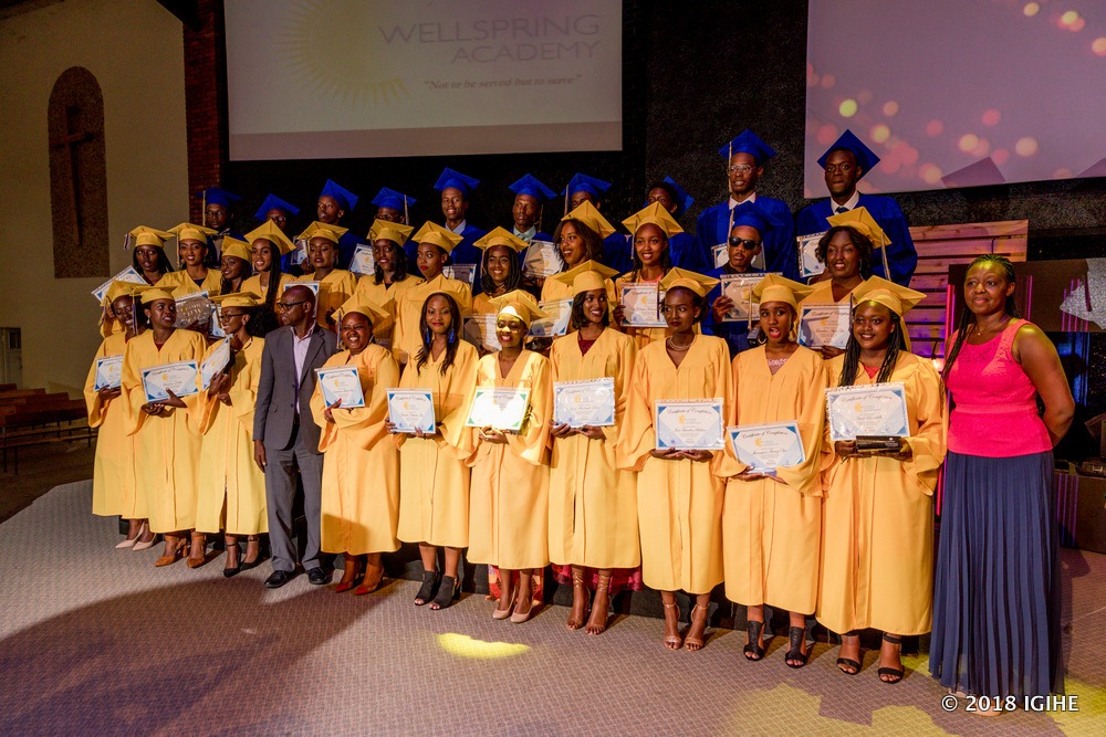 Wellspring Academy’ Graduates in a group photo
