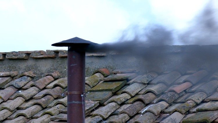 Black smoke indicates an inconclusive vote. 