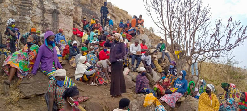 The group of believerscame from eight sectors in Kirehe and converged in the bushy and rocky place