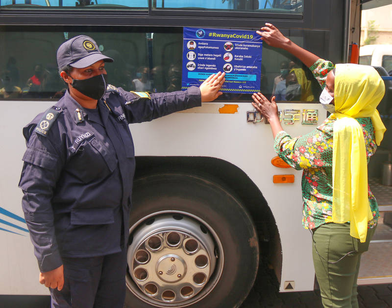 The official launch was held in the City of Kigali where drivers and passengers in Nyabugogo, Downtown, Remera and Nyanza bus terminals, 