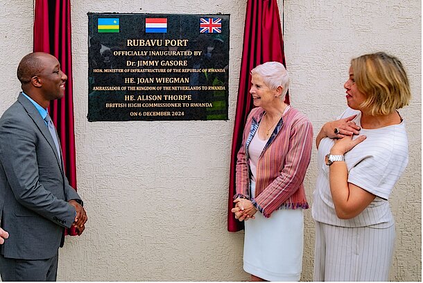 The inauguration of Rubavu Port was attended by Rwanda's Infrastructure and Transport Minister, Dr. Jimmy Gasore, alongside Joan Wiegman, Ambassador of the Netherlands to Rwanda, and Alison Thorpe, UK High Commissioner.