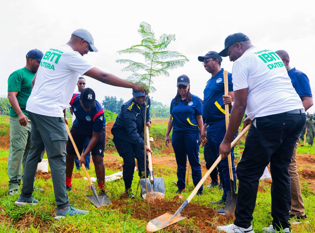 The trees were planted in Gatare village, Gahanga cell as part of a national environmental protection drive.