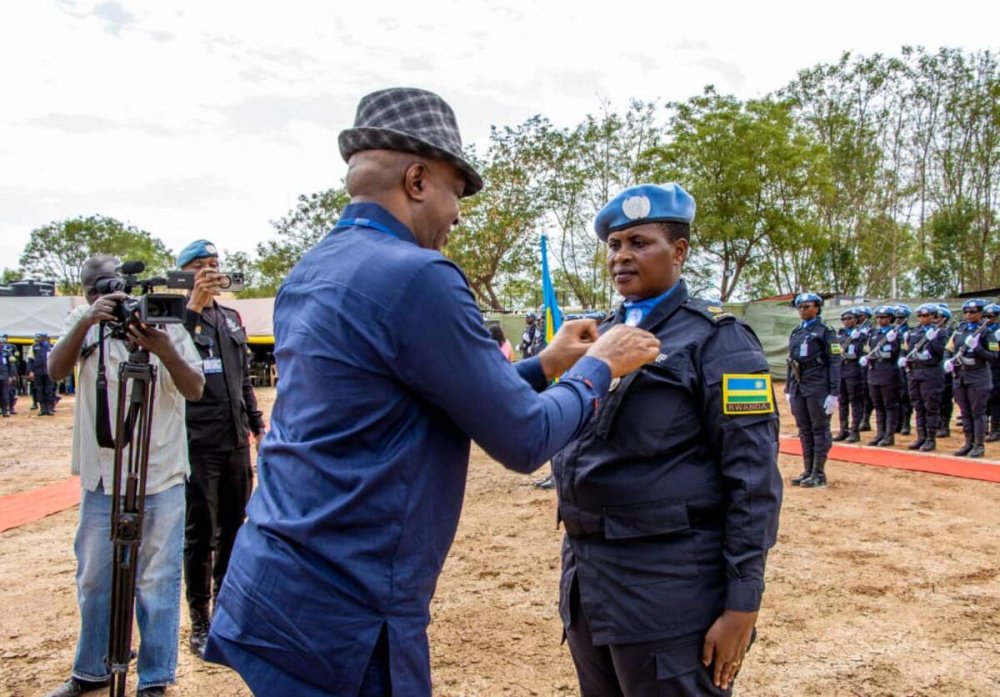 Rwandan Police peacekeepers have been honored with UN service medals in South Sudan.
