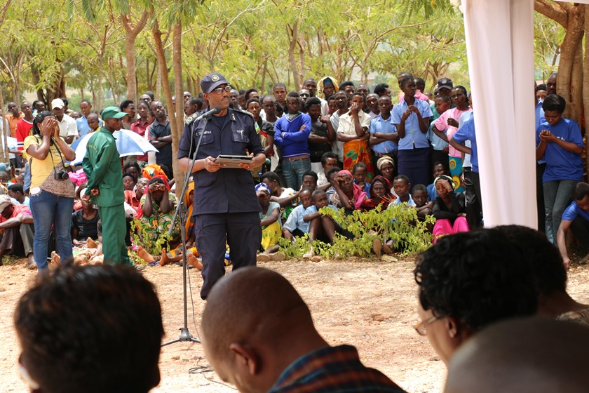ACP Celestin Twahirwa speaking during the event.