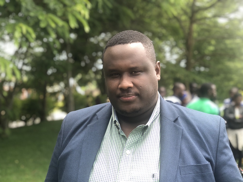 Brian Vuningoma, Sales Manager at Spouts of Water, explained the technology behind the filters, emphasizing the use of baked clay mixed with other substances.