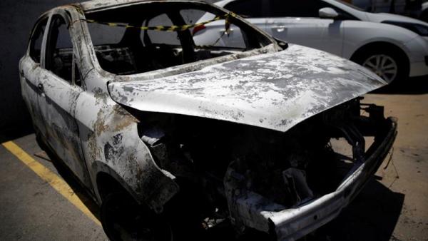 Amiridis' charred body was found in the car pictured above