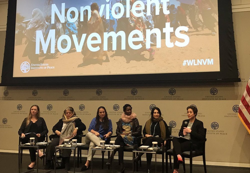 A powerhouse panel of inspiring women leading nonviolent movements in Syria, Venezuela, Uganda, and Afghanistan at the Women Leading Nonviolent Movement Conference