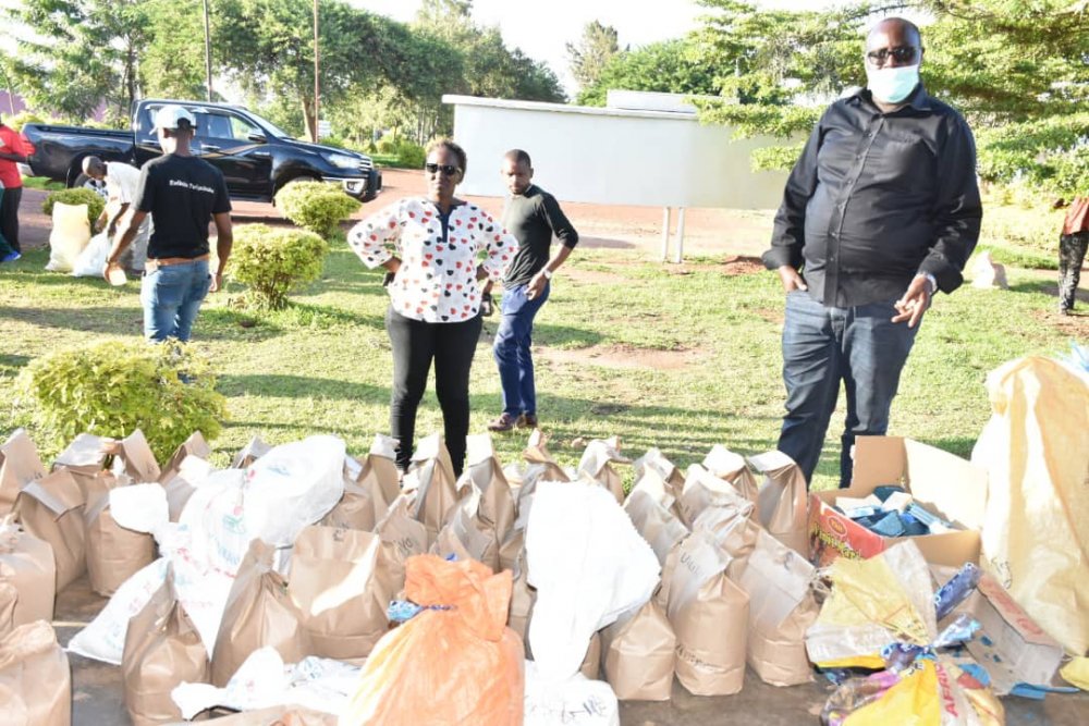 Residents of Gatsibo district were given food to mitigate shortages as a result of national quarantine intended to prevent spread of coronavirus