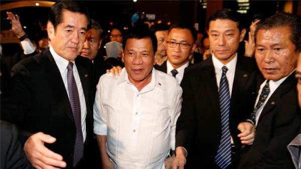 Duterte arrived in Tokyo on Tuesday for a three-day official visit